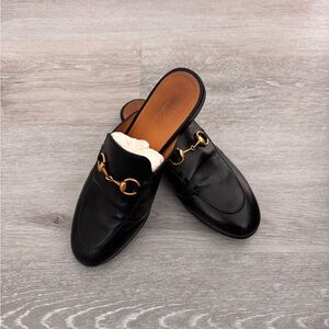 Gucci Princetown Leather Slippers with gold horsebit size 35 1/2